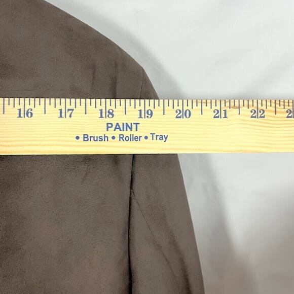 Men’s Chocolate Brown Suede Blazer Jacket (Vintage) - Picture 6 of 9